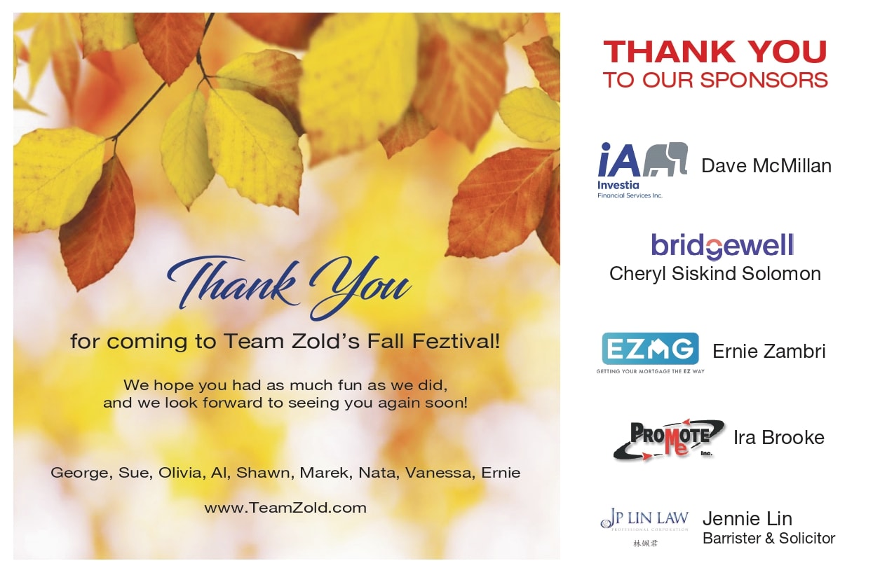 Thank you - Fall Feztival 