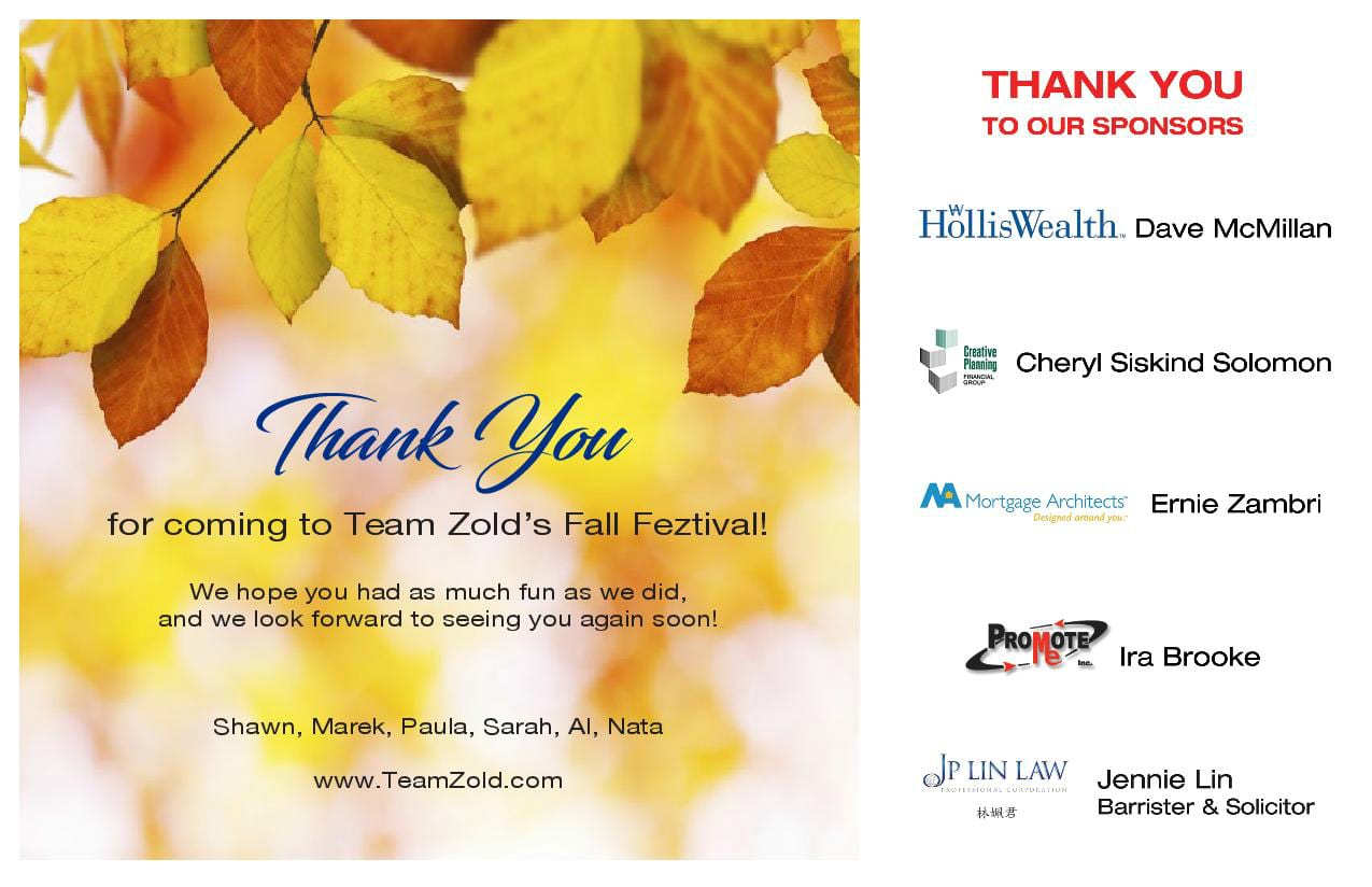 Thank you - Fall Feztival 