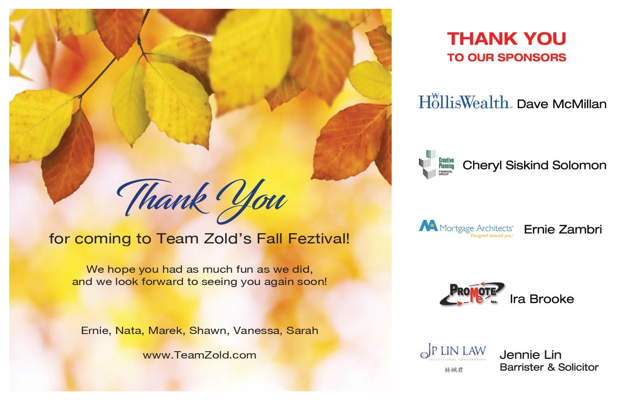 Thank you - Fall Feztival 